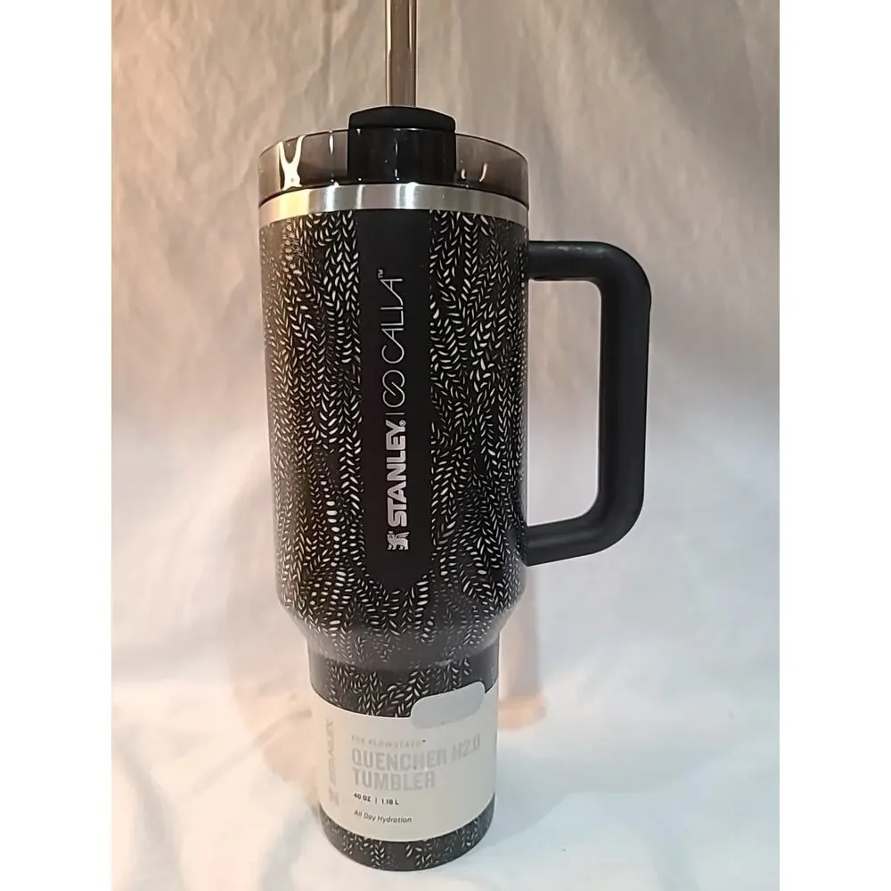 Stanley x CALIA Black Serpent 40 oz. Quencher H2.0 FlowState Tumbler $50 MSRP - Picture 1 of 3